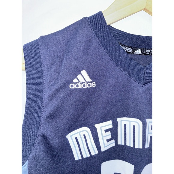 Zach Randolph Memphis Grizzlies adidas Yth M 10/12 NBA Jersey #50 Navy Blue Z-Bo - Picture 3 of 11